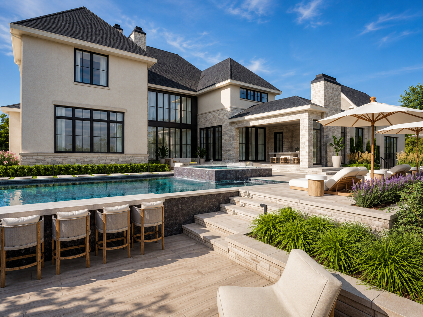 Sapphire render — rear exterior daytime